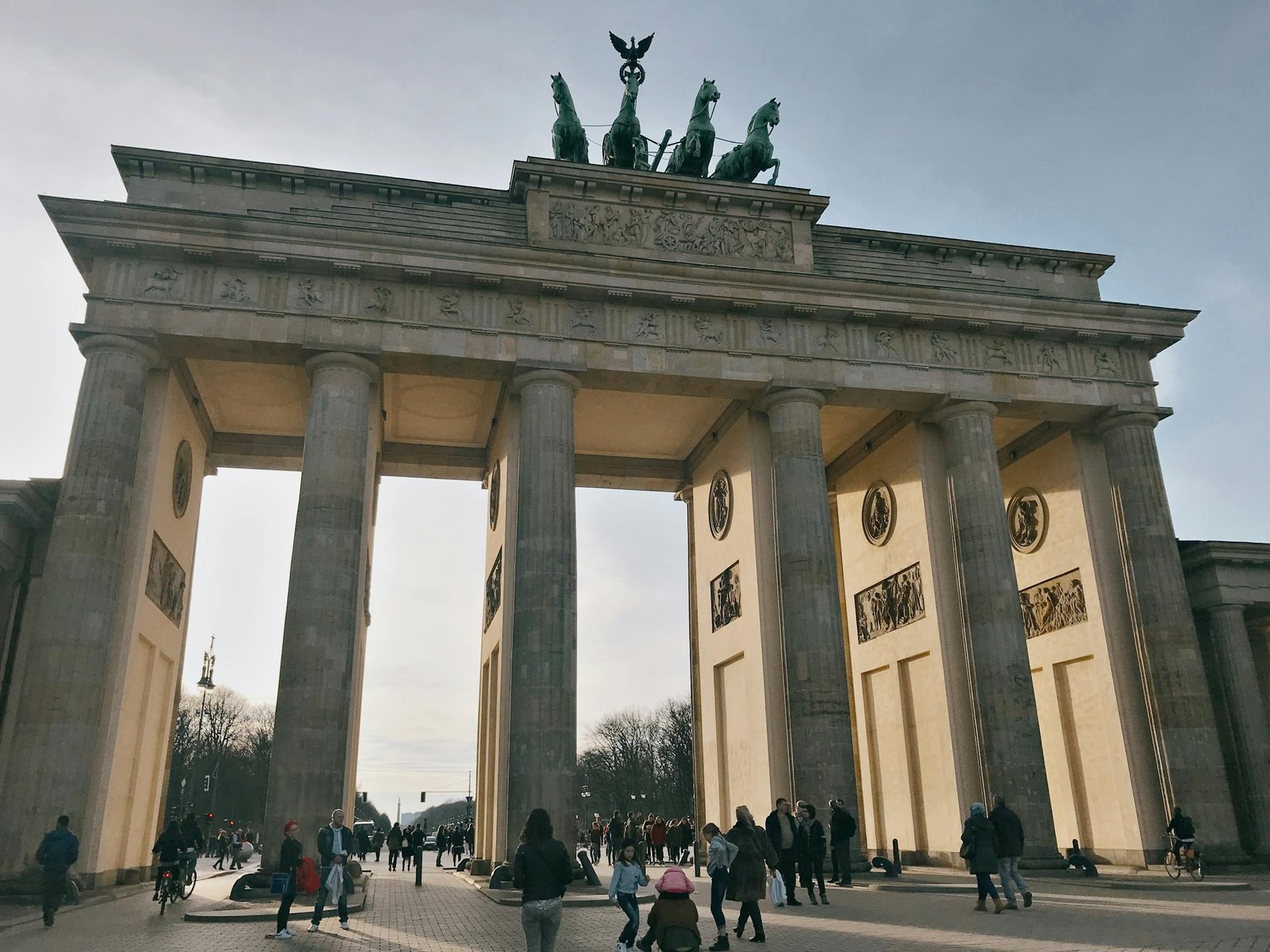 Iconic Brandenburg Gate in Berlin, a symbol of German unity and history. vegan culture in berlin