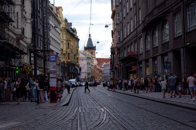 historic Central European city street, a growing region for vegan-friendly travel