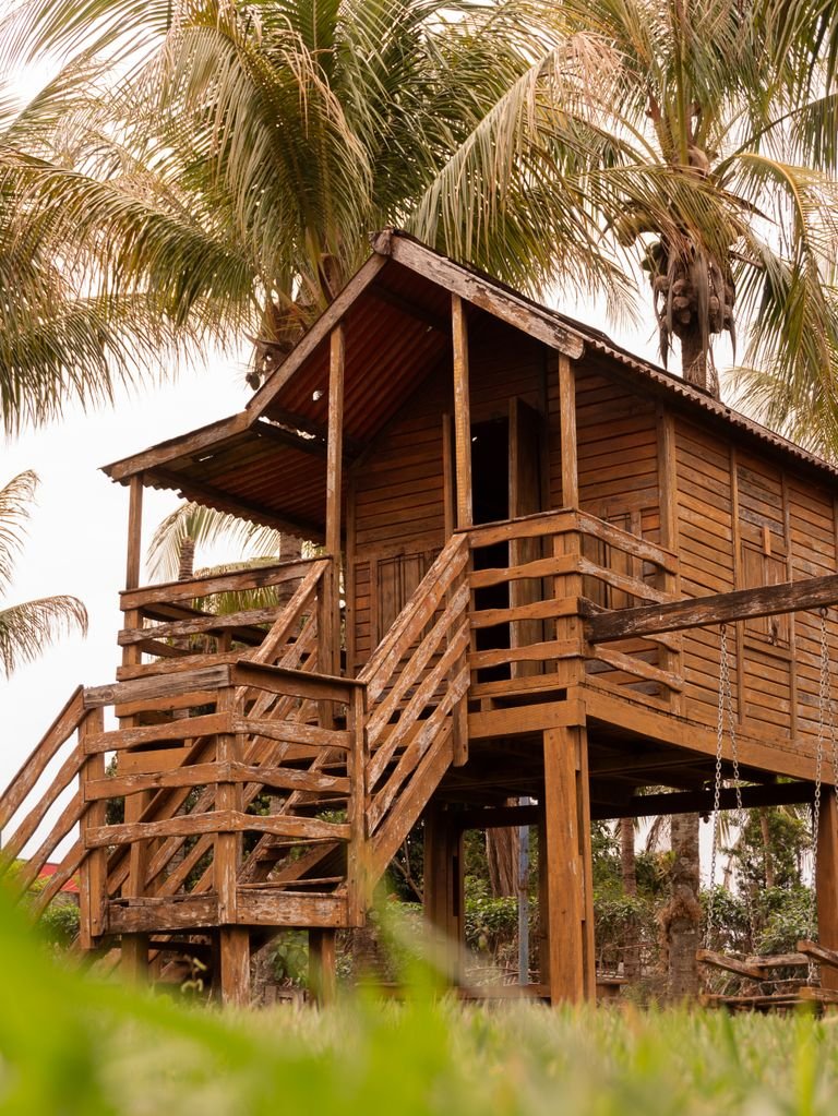treehouse accommodation at Finca Victoria vegan farm-to-table stay, Vieques, Puerto Rico