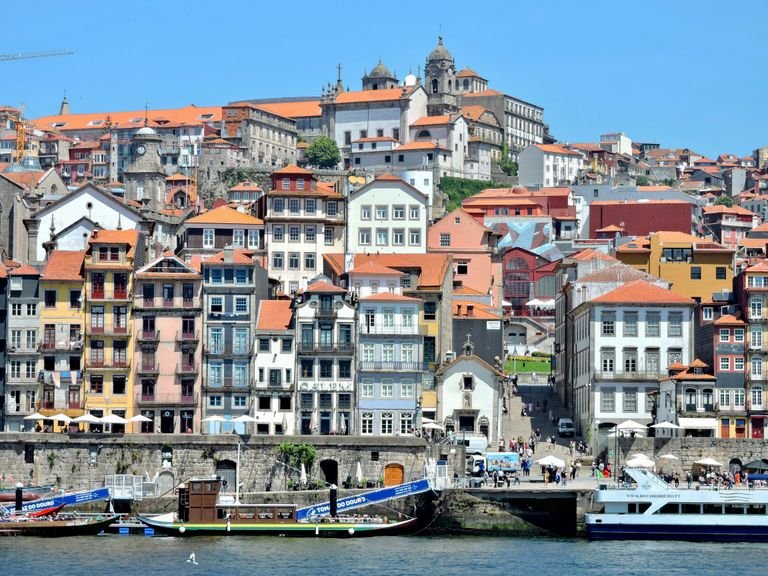 Porto's Ribeira waterfront along the Douro River