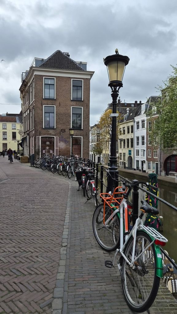 Utrecht canal with bicycles, a vegan-friendly Dutch city